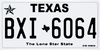 TX license plate BXI6064