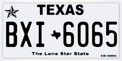 TX license plate BXI6065