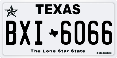 TX license plate BXI6066