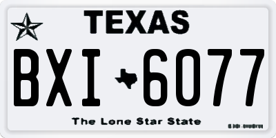 TX license plate BXI6077