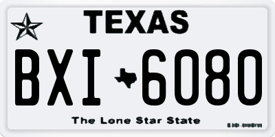 TX license plate BXI6080