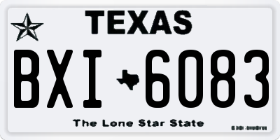 TX license plate BXI6083