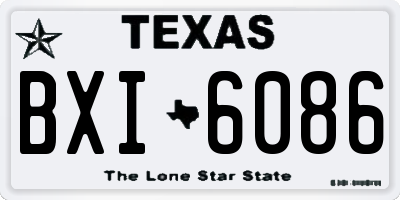 TX license plate BXI6086