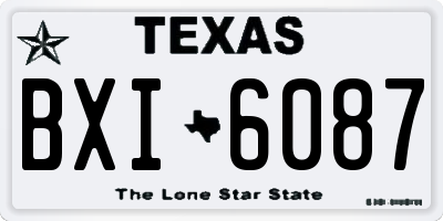 TX license plate BXI6087