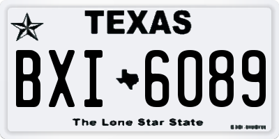 TX license plate BXI6089