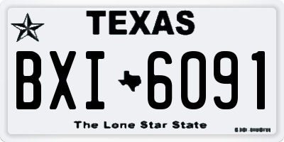 TX license plate BXI6091