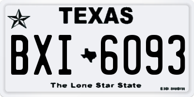 TX license plate BXI6093