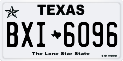 TX license plate BXI6096