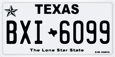 TX license plate BXI6099