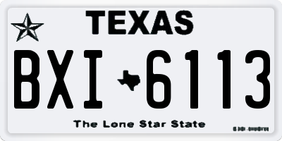 TX license plate BXI6113