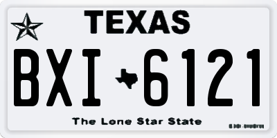TX license plate BXI6121