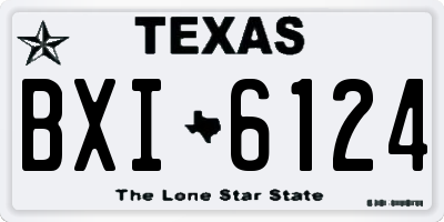 TX license plate BXI6124