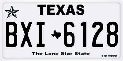 TX license plate BXI6128