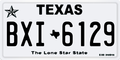 TX license plate BXI6129