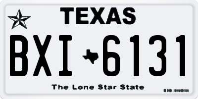 TX license plate BXI6131