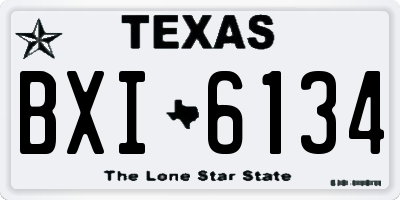 TX license plate BXI6134