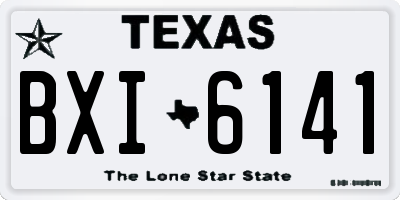 TX license plate BXI6141