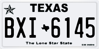 TX license plate BXI6145