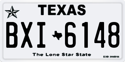 TX license plate BXI6148