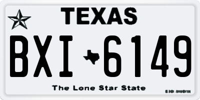 TX license plate BXI6149