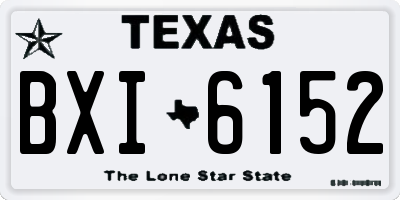 TX license plate BXI6152