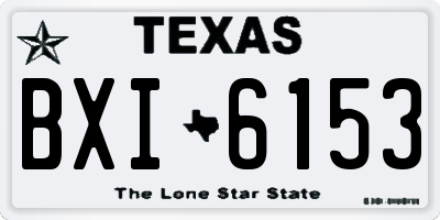 TX license plate BXI6153