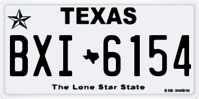 TX license plate BXI6154