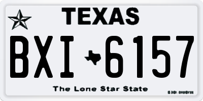 TX license plate BXI6157