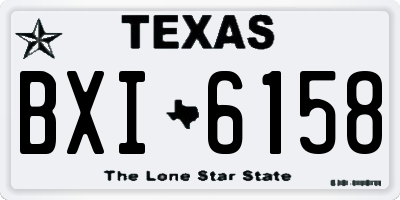 TX license plate BXI6158