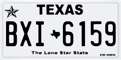TX license plate BXI6159
