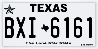TX license plate BXI6161