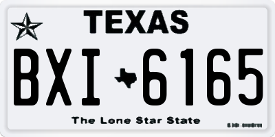 TX license plate BXI6165