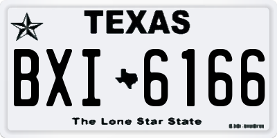 TX license plate BXI6166