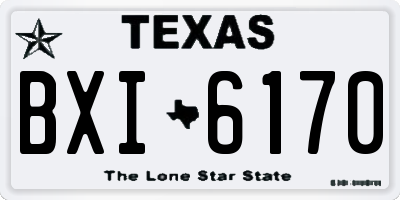 TX license plate BXI6170