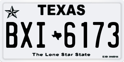 TX license plate BXI6173