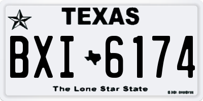 TX license plate BXI6174