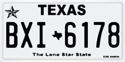 TX license plate BXI6178