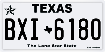 TX license plate BXI6180