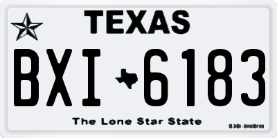 TX license plate BXI6183