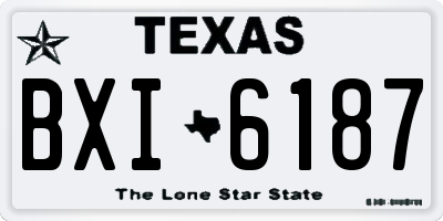 TX license plate BXI6187