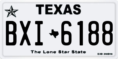 TX license plate BXI6188