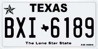 TX license plate BXI6189