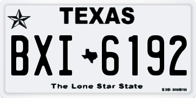 TX license plate BXI6192