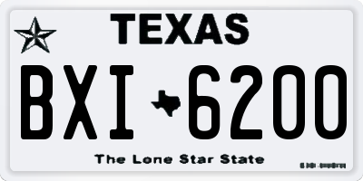 TX license plate BXI6200