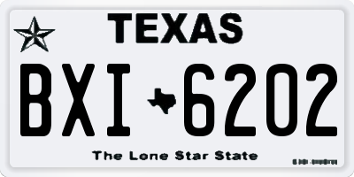 TX license plate BXI6202