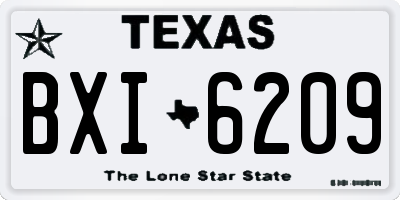 TX license plate BXI6209