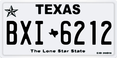 TX license plate BXI6212