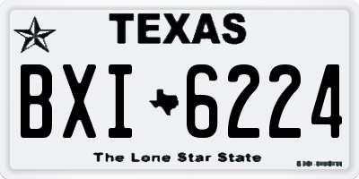 TX license plate BXI6224