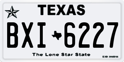 TX license plate BXI6227