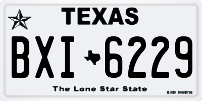 TX license plate BXI6229